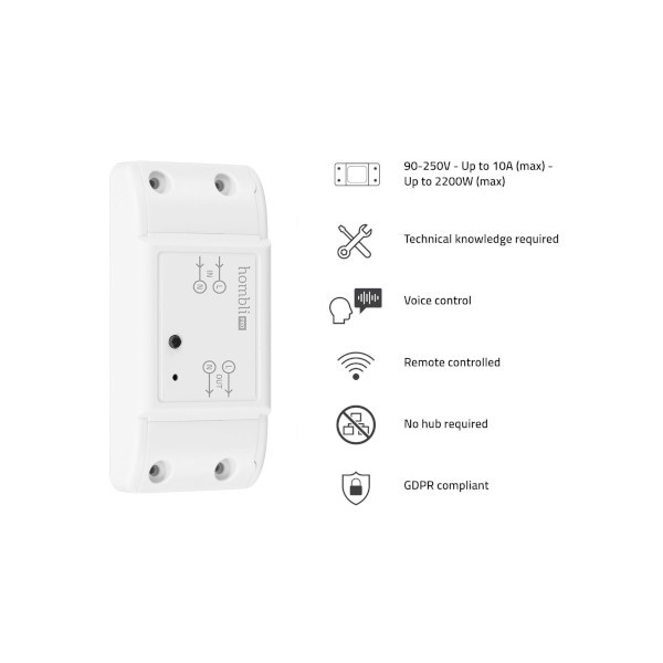 Smart Switch | 10A | vit [Hombli] HB003 LHO00014 - 3