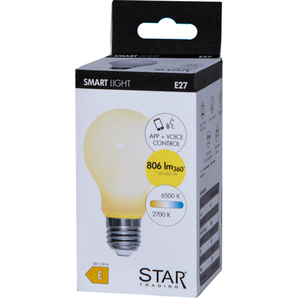 Smart lampa E27 | A60 | 7W | dimbar (via app) $$ 368-04 361827 - 4