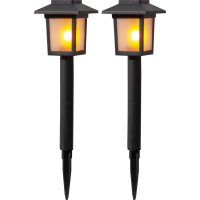 Solcellspollare Flame Mini | svart | 2st [Star Trading] 481-09 501530