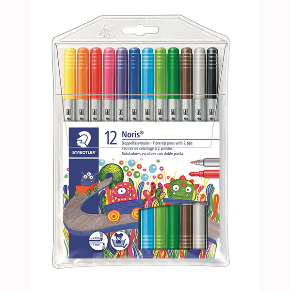 Staedtler Fiberspetspenna Noris Club Duo | 12st 320NWP12 360905 - 1