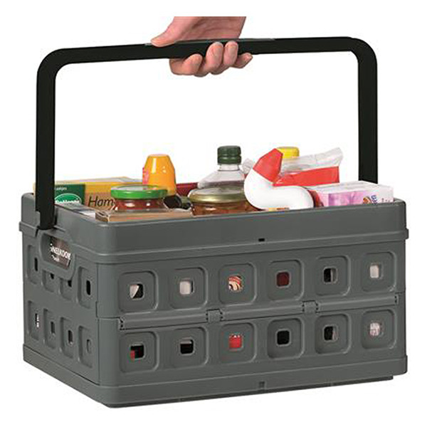Sunware Hopfällbar låda med handtag 36x31x21,3cm | 24L | antracit/svart 57500636 216558 - 4