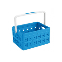 Sunware Hopfällbar låda med handtag 36x31x21,3cm | 24L | blå/vit 57500611 216557