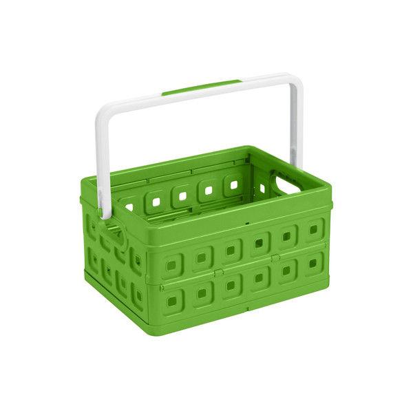 Sunware Hopfällbar låda med handtag 36x31x21,3cm | 24L | grön/vit 57500606 216556 - 1