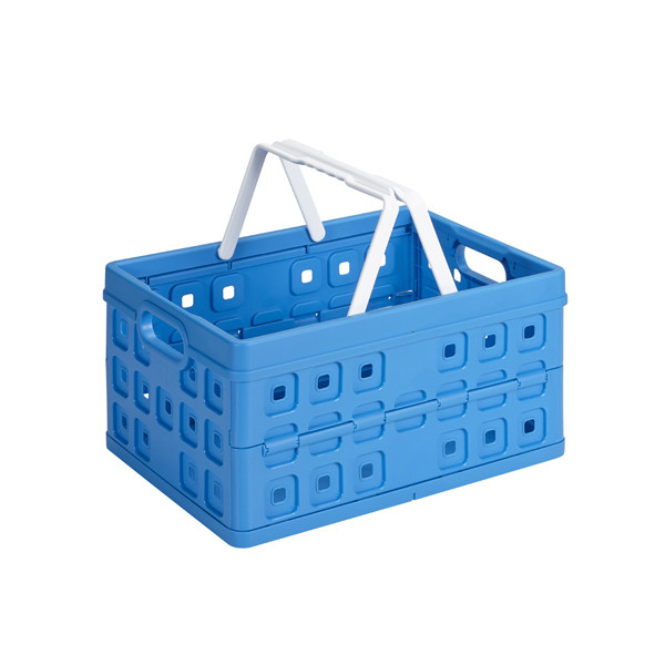 Sunware Hopfällbar låda med handtag 49x36x24,5cm | 32L | blå/vit 57101611 216551 - 1