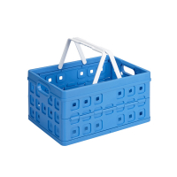 Sunware Hopfällbar låda med handtag 49x36x24,5cm | 32L | blå/vit 57101611 216551