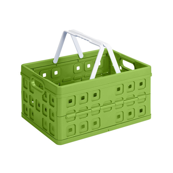 Sunware Hopfällbar låda med handtag 49x36x24,5cm | 32L | grön/vit 57100661 216550 - 1