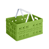 Sunware Hopfällbar låda med handtag 49x36x24,5cm | 32L | grön/vit 57100661 216550