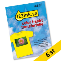 T-shirt transferfolie A4 | colour textiles | 123ink | 12 ark  060860