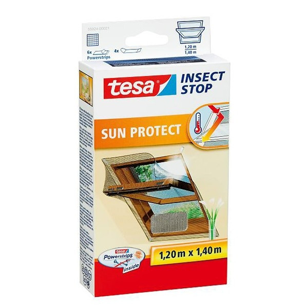 Tesa Insect Stop Sun Protect myggnät | svart | 120 x 140cm 55924-00021-00 STE00008 - 1