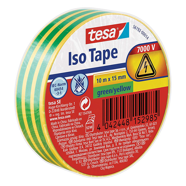 Tesa Isoleringtejp 15mm x 10m | Tesa | grön/gul 56192-00014-22 203392 - 1