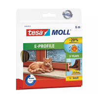 Tesa Tätningslist  TesaMoll Classic E-profil brun 9mm x 6m 05463-00121-00 203307