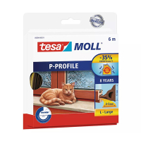 Tesa Tätningslist TesaMoll Classic P-profil brun 9mm x 6m 05390-00101-00 203311