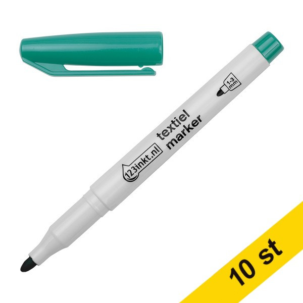 Textilpenna 1.0mm - 3.0mm | 123ink | grön | 10st  300874 - 1