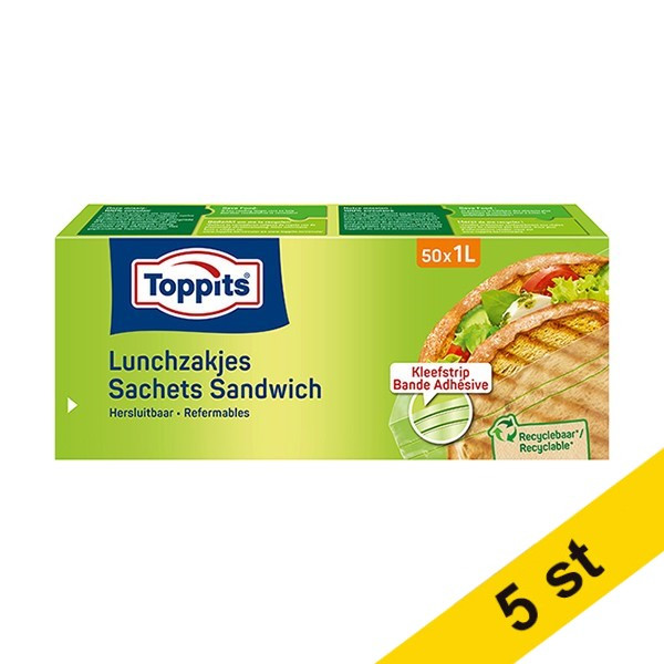 Toppits Smörgåspåsar | Toppits | 1 liter | 50st x5  STO05009 - 1