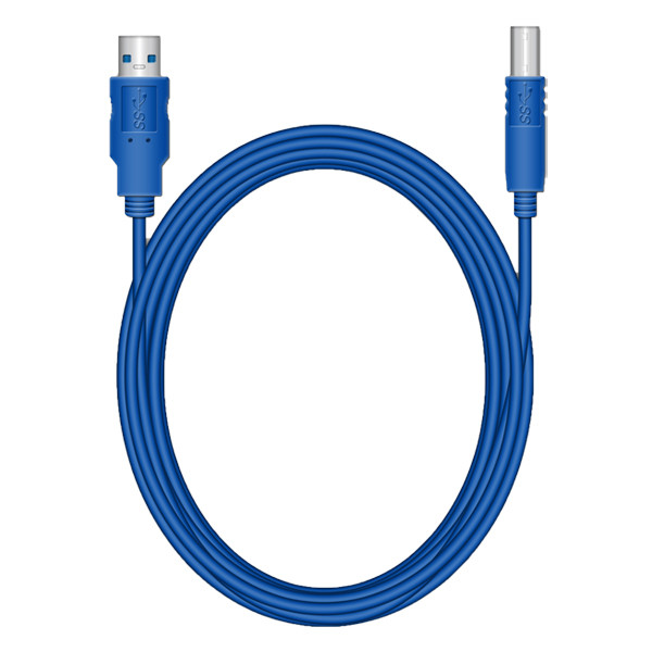 USB-B skrivarkabel (USB 3.0) | 3m | blå $$ MRCS149 361029 - 2