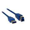 USB-B skrivarkabel (USB 3.0) | 3m | blå $$ MRCS149 361029 - 1