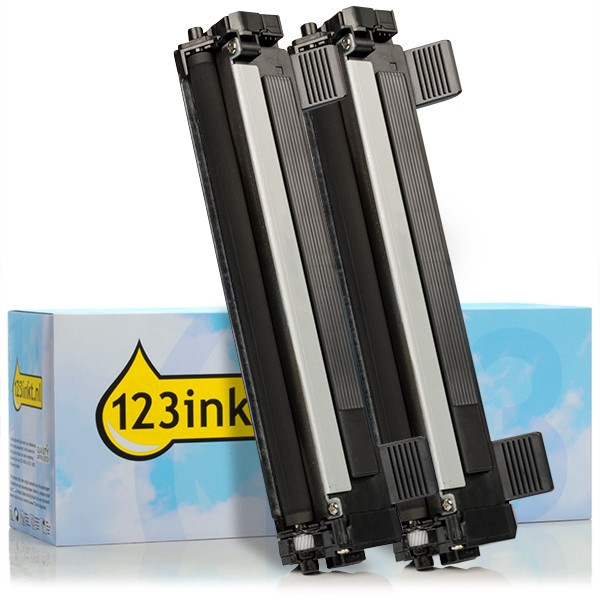 Varumärket 123ink ersätter Brother TN-1050 svart toner 2-pack  160685 - 1