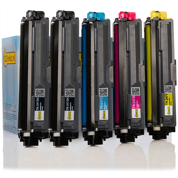 Varumärket 123ink ersätter Brother TN-247BK/C/M/Y toner 5-pack  160698 - 1