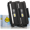 Varumärket 123ink ersätter Brother TN-2220 svart toner 2-pack