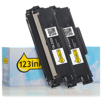 Varumärket 123ink ersätter Brother TN-2320 svart toner 2-pack TN2320TWINC 160702