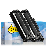 Varumärket 123ink ersätter Brother TN-2510XL svart toner 2-pack