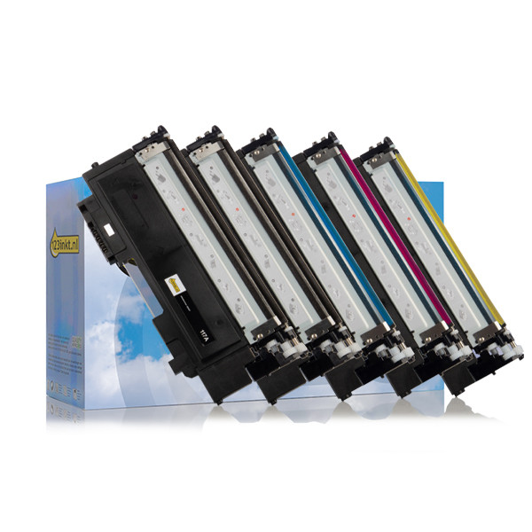 Varumärket 123ink ersätter HP 117A (W2070A/1A/2A/3A) toner 5-pack  160696 - 1