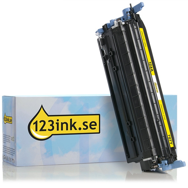 Varumärket 123ink ersätter HP 124A (Q6002A) gul toner Q6002AC 039552 - 1