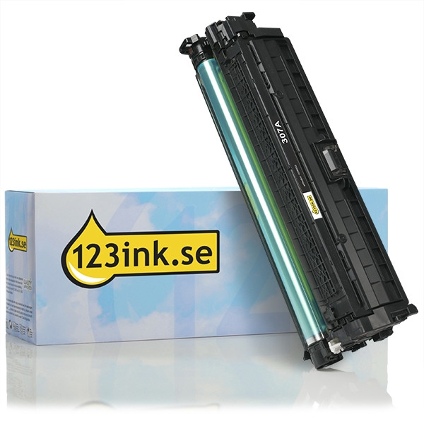 Varumärket 123ink ersätter HP 307A (CE740A) svart toner CE740AC 039903 - 1