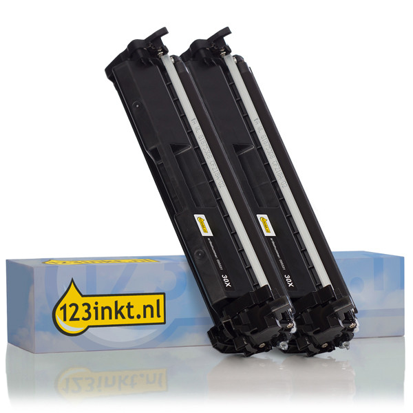 Varumärket 123ink ersätter HP 30X (CF230X) svart toner 2-pack CF230XC 160716 - 1