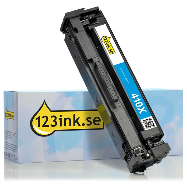 Varumärket 123ink ersätter HP 410X (CF411X) cyan toner hög kapacitet CF411XC 054891 - 1