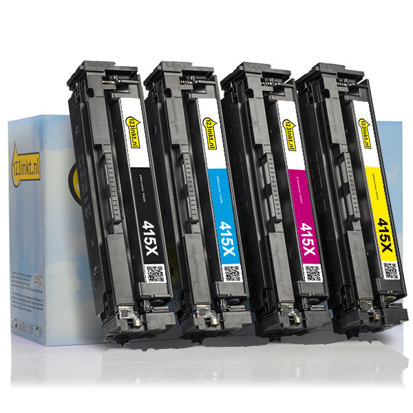 Varumärket 123ink ersätter HP 415X BK/C/M/Y toner 4-pack  132198 - 1