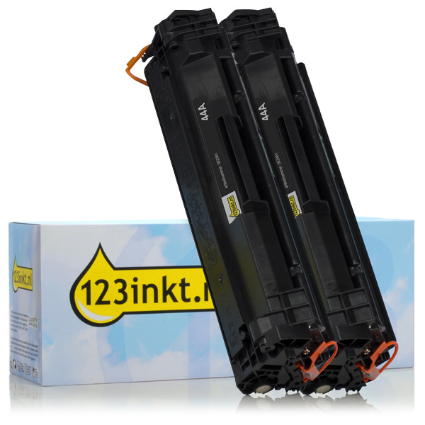 Varumärket 123ink ersätter HP 44A (CF244A) svart toner 2-pack  160700 - 1