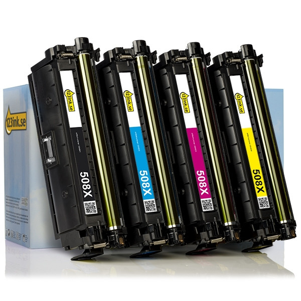 Varumärket 123ink ersätter HP 508X CF360X/61X/62X/63X toner 4-pack  130015 - 1