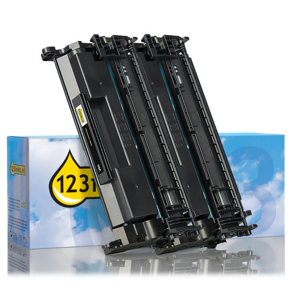 Varumärket 123ink ersätter HP 59A (CF259A) svart toner 2-pack  160712 - 1