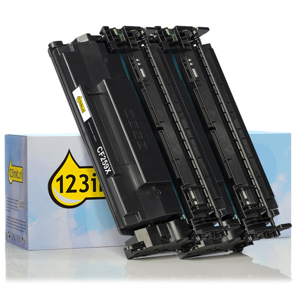 Varumärket 123ink ersätter HP 59X (CF259X) svart toner 2-pack  160705 - 1