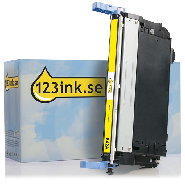 Varumärket 123ink ersätter HP 642A (CB402A) gul toner CB402AC 039711 - 1