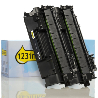 Varumärket 123ink ersätter HP 80A (CF280A) svart toner 2-pack  160721