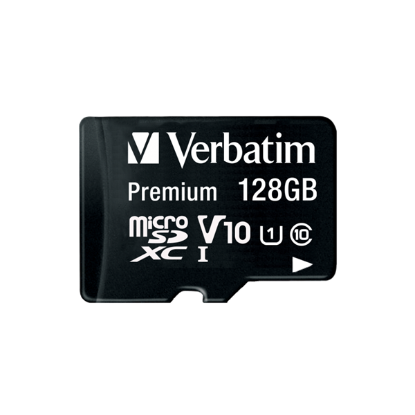 Verbatim Micro SDXC minneskort + adapter 128GB | klass 10 | Verbatim 44085 500172 - 3