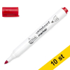 Whiteboardpenna 2.5mm | 123ink | röd | 10st