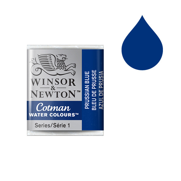 Winsor & Newton Cotman Akvarellfärg 538 Prussian Blue (halvkopp) 301538 410494 - 1