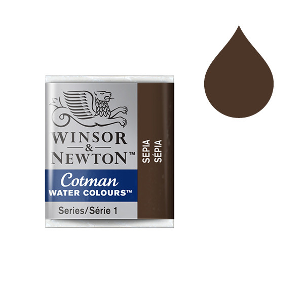 Winsor & Newton Cotman Akvarellfärg 609 Sepia (halvkopp) 301609 410500 - 1