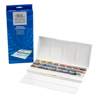 Winsor & Newton Cotman Studio Akvarellfärgset (24st halvkopp) 390084 410510