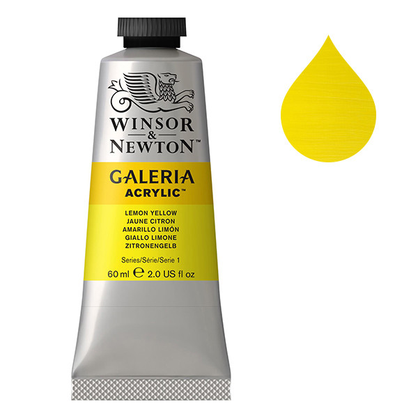 Winsor & Newton Galeria Akrylfärg 346 Lemon Yellow | 60 ml 2120346 410021 - 1