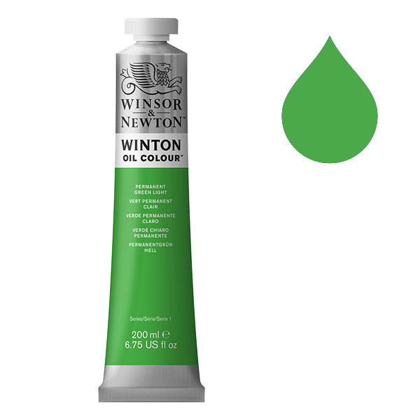 Winsor & Newton Winton Oljefärg 483 Permanent Green Light | 200 ml 1437483 410334 - 1