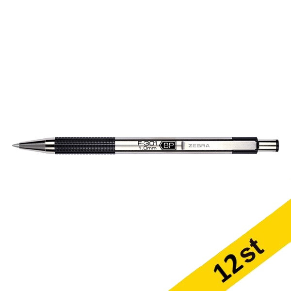 Zebra Pen Kulspetspenna | Zebra F-301 | svart | 12st  423806 - 1