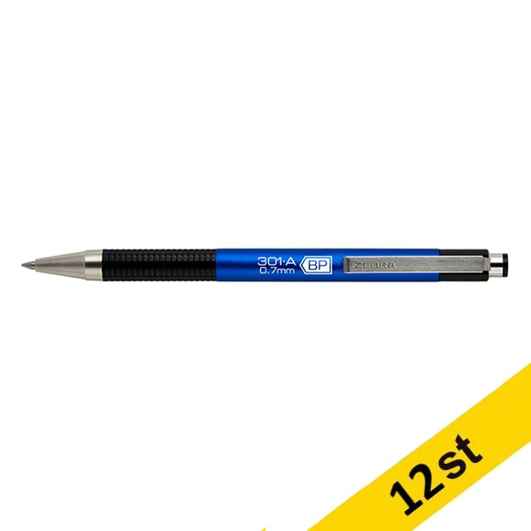 Zebra Pen Kulspetspenna | Zebra F301A | blå | 12st  423809 - 1