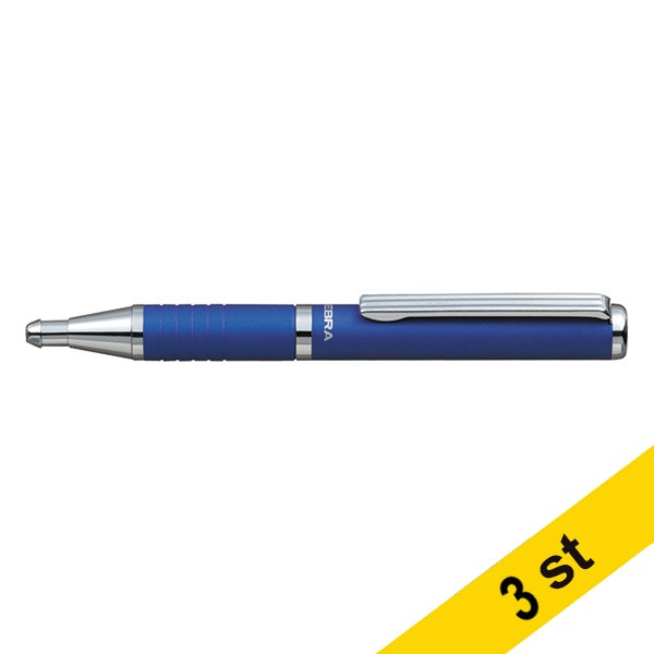 Zebra Pen Kulspetspenna | Zebra SL-F1 | mörkblå | 3st  423801 - 1